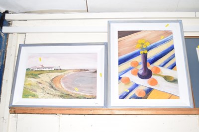 Lot 256 - R J Croft, study of a bay scene, oil on canvas...