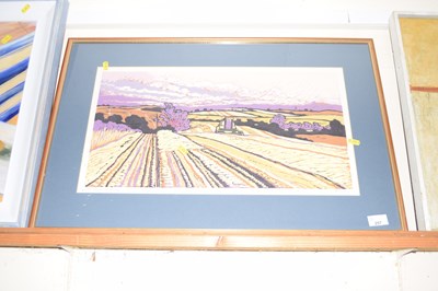 Lot 257 - R J Croft, Harvesting at Seaford, coloured...