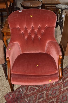 Lot 324 - A button back bedroom armchair