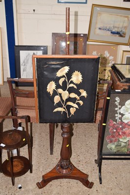 Lot 331 - 19th Century pole screen, for repair