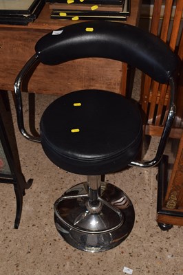 Lot 333 - A modern chrome finish bar stool