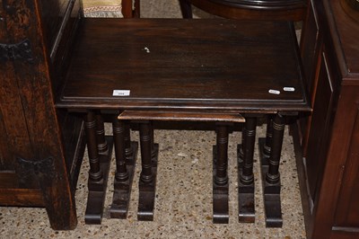 Lot 354 - Nest of three oak tables