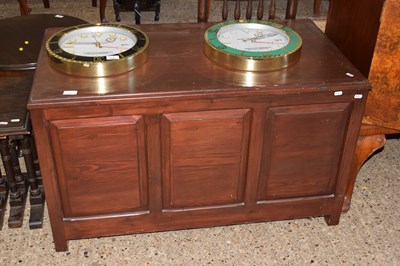 Lot 355 - A stained hardwood blanket box