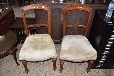 Lot 368 - A pair of late Victorian dining chairs