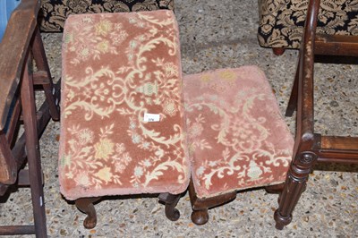 Lot 376 - An adjustable footstool and one other