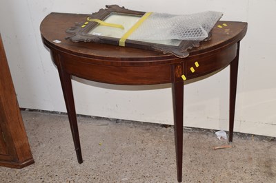 Lot 403 - A Georgian mahogany D formed card table, for...