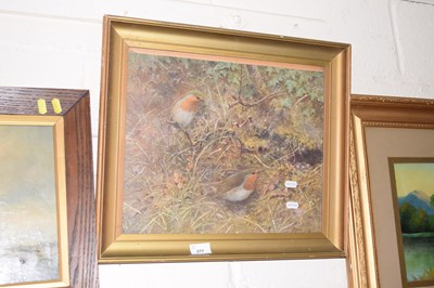 Lot 277 - A framed study of robins
