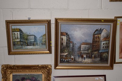 Lot 281 - Two modern oil on canvas studies of...