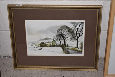 Lot 284 - Coloured print Winter in the Dales