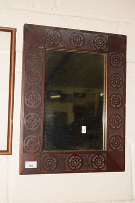 Lot 288 - A late 19th Century hardwood framed wall mirror