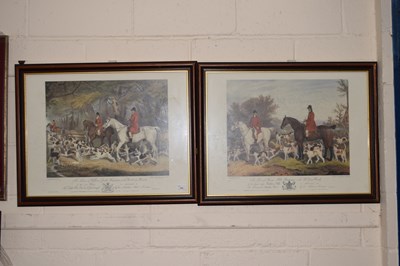 Lot 290 - After Davis, a pair of reproduction hunting...
