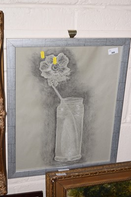 Lot 308 - A still life study of anemone flower in a jar