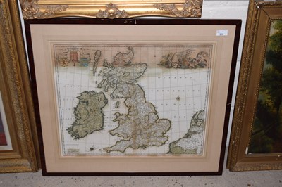 Lot 312 - Antique map of the British Isles, heavily stained