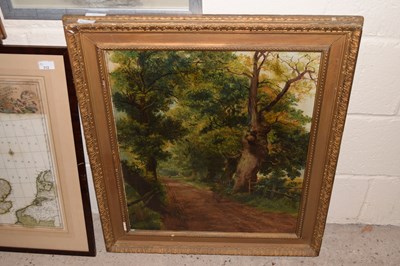 Lot 313 - Victorian school study of a country track,...