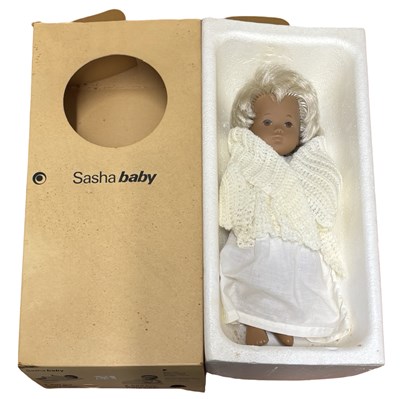 Lot 494 - A vintage boxed Sasha baby doll in nightdress,...
