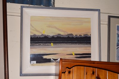 Lot 766 - Coastal view by H Kerr, framed