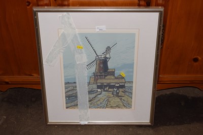 Lot 770 - Windmill by R J Croft, framed