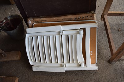 Lot 443 - A folding dog cage together with a folding...