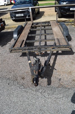 Lot 478 - A iron framed large four wheel trailer