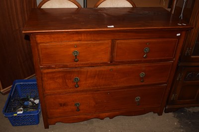 Lot 796 - Mahogany chest with satin wood banding
