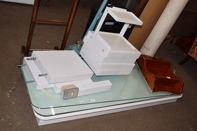 Lot 805 - Quantity of white shelving