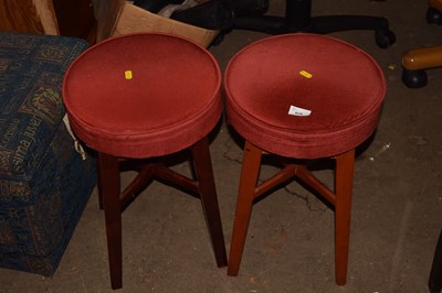 Lot 809 - A pair of upholstered topped stools
