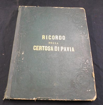 Lot 420 - RECORDO DELLA CERTOSA DI PAVIA, (cover title),...