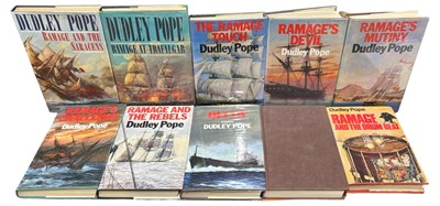 Lot 859 - DUDLEY POPE: 10 various hardback titles