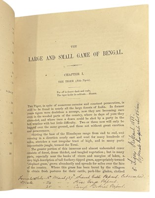 Lot 91 - CAPTAIN J H BALDWIN: THE LARGE AND SMALL GAME...