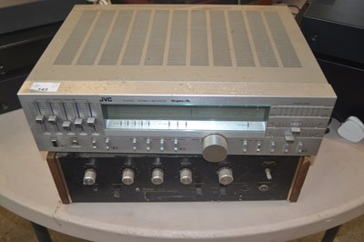 Lot 143 - A JVC stereo receiver R-833L together with a...