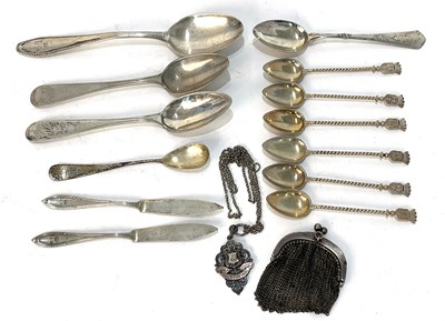 Lot 37 - Mixed Lot:  A set of six German silver...