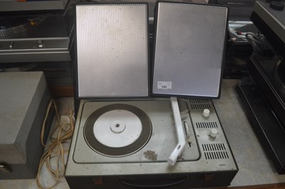 Lot 153 - A Braun portable record player with speakers