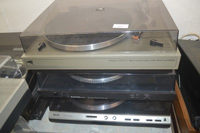Lot 157 - A group of three turntables to include Philips...