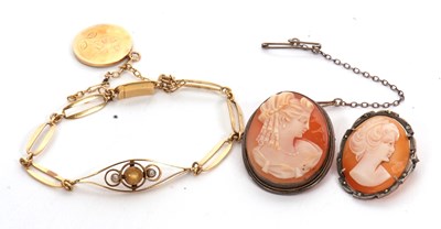 Lot 187 - A gemset bracelet, set with a citrine and two...