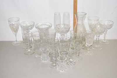 Lot 6 - Group of glass wares, wine glasses, glass...
