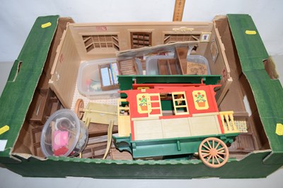 Lot 17 - Box containing a quantity of plastic toys and...