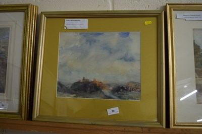 Lot 26 - Modern watercolour indistinctly signed lower...