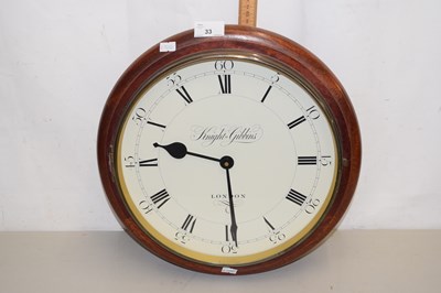 Lot 33 - A wall clock by Knight & Gibbins of London...