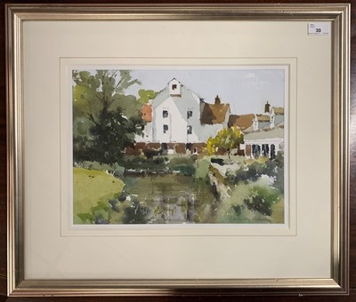 Lot 30 - John Yardley (British, b.1933), Mill view,...