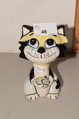 Lot 46 - A model of a novelty cat by Lorna Bailey,...
