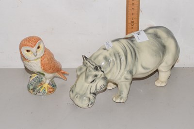 Lot 64 - Small Beswick model of an owl together with a...
