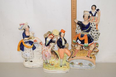 Lot 72 - Late 19th Century Staffordshire figurines