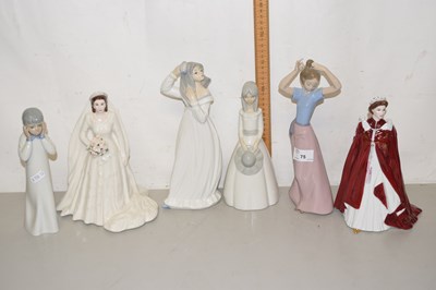 Lot 75 - Group of figurines including a Royal Worcester...