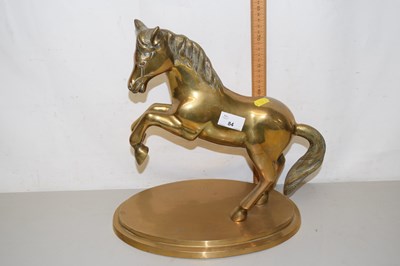 Lot 84 - A brass model of a prancing horse