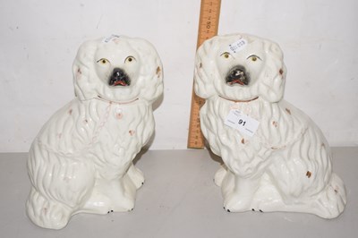 Lot 91 - Pair of Staffordshire dogs