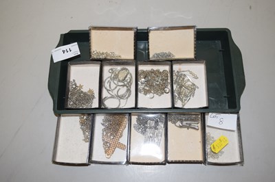Lot 114 - Box containing a quantity of white metal...