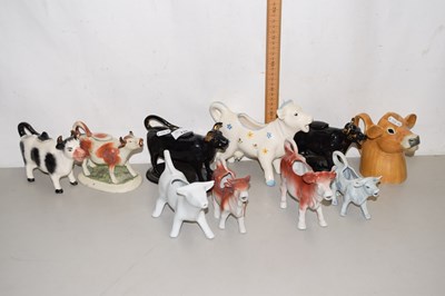 Lot 135 - Group of ceramic cow creamers mainly late...