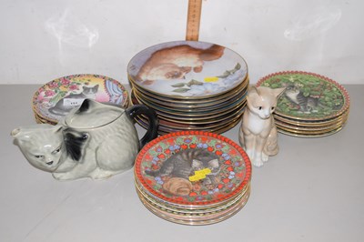 Lot 151 - Group of Aynsley collectors plates Summer Cat,...