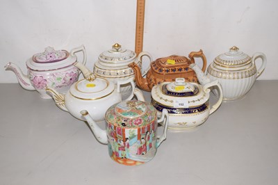 Lot 152 - Group of English porcelain teapots, late 18th...