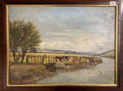Lot 32 - Charles Fisher (British, 19th century), Cattle...